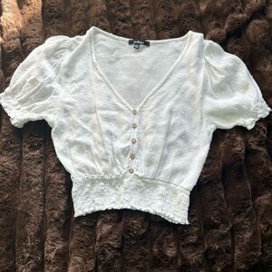 White Button-Up Women's Top sz:small